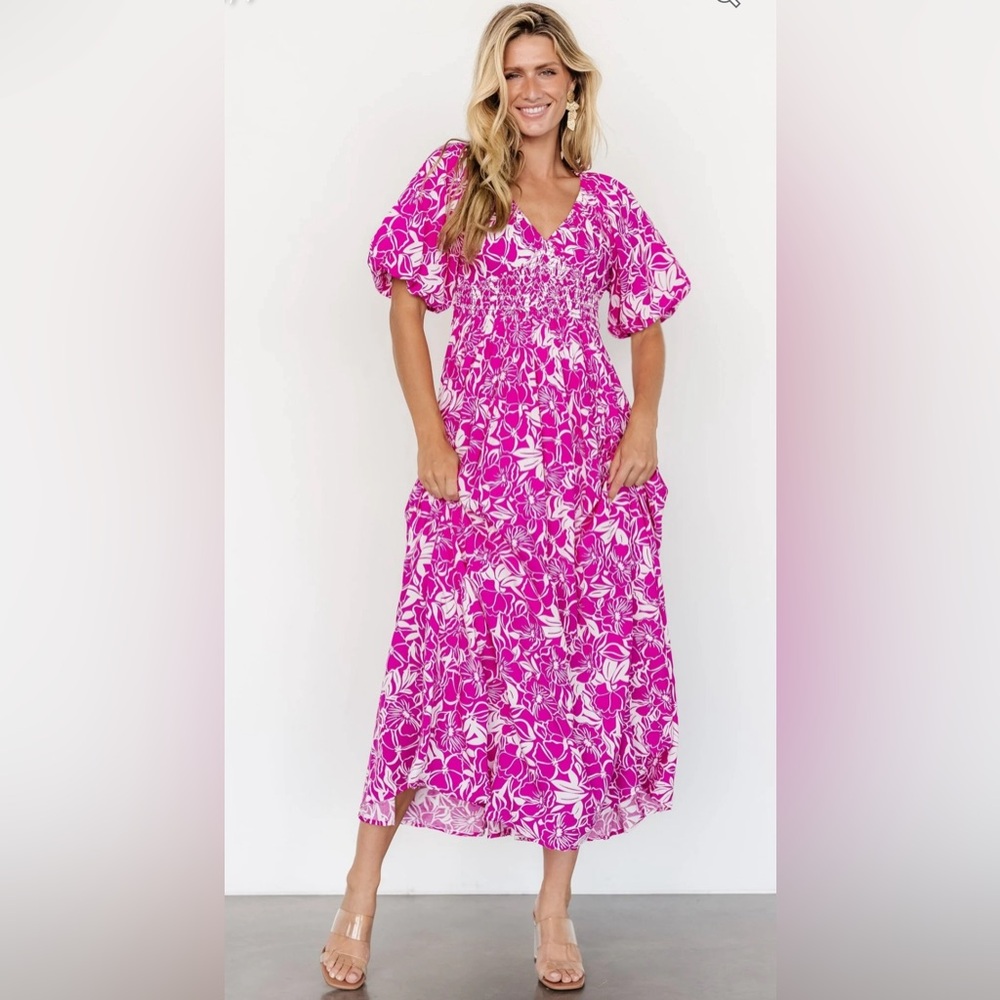 NWT Pink floral Maxi Dress